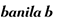 banilla b(DONG-A)
