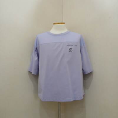 [패션플러스][SI]배색자수라운드반팔티SKIBD2813VI_YS(24170_SKIBD2813-VI)