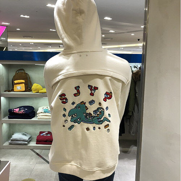 패션플러스 - [SJYP]PWMS4WX589_003 디노 후드  티셔츠