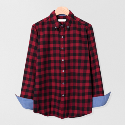 [패션플러스][제이에이치스타일]JHSH425.[DL] 사각 체크 카라 긴팔 셔츠(31220_512265)