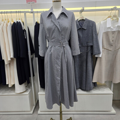 [동광인터내셔날][패션플러스][숲]SB4OP36 제천벨트 오픈카라 롱원피스_IC(32331_SB4OP36)