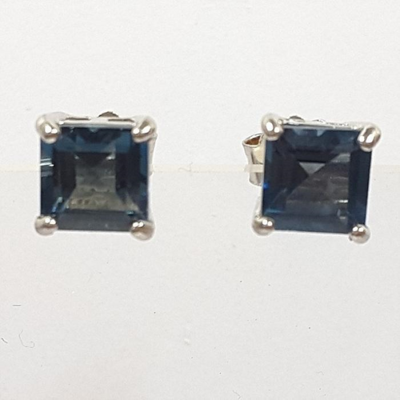 [패션플러스][블루케이][블루케이] AA급 런던블루토파즈 원석귀걸이241108-18 (26795331)(35176_26795331)