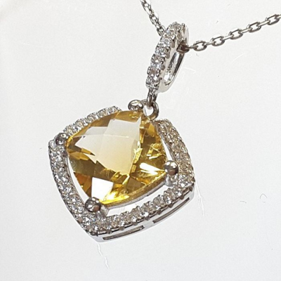 [패션플러스][블루케이][블루케이] AA급 황수정시트린 원석 목걸이241205-19 (27713482)(35176_27713482)