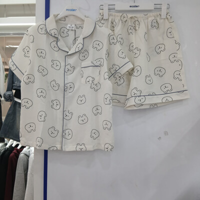 [패션플러스][에꼴리에][모다부평]쿨 시어서커 카라 파자마 세트/26OP753CR_BP_BP(39516_26OP753CR_BP)