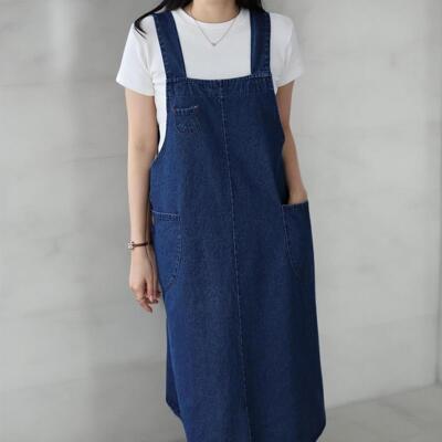 [패션플러스][옷자락]여성 청원 원피스 포켓 라벨 A라인 가을 나시 롱드레스(41607_OP22465_A1)