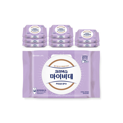 [패션플러스][크리넥스]크리넥스 마이비데 센서티브케어 캡 40매X9팩(55397_11038378_05533_1PACK)