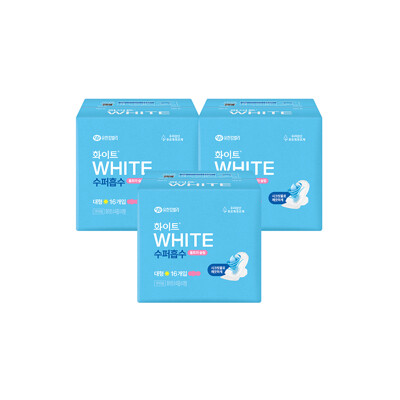 [패션플러스][화이트]화이트 수퍼흡수 대형 16PX3팩(55408_11042735_2387824_3PACK)