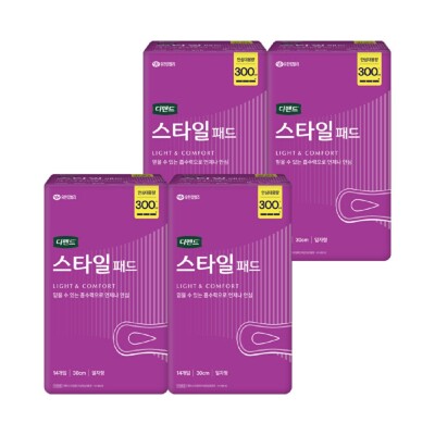 [패션플러스][디펜드]디펜드 스타일 패드 여성용 안심대용량 14PX4팩(55410_11041727_25112_4PACK)
