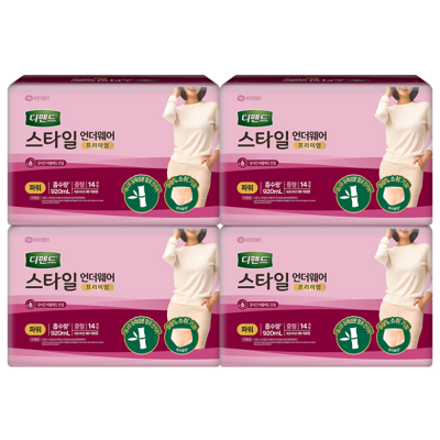 [패션플러스][디펜드]디펜드 스타일 언더웨어 프리미엄 여성 파워 중형 14PX4팩(55410_11041993_2409690_4PACK)