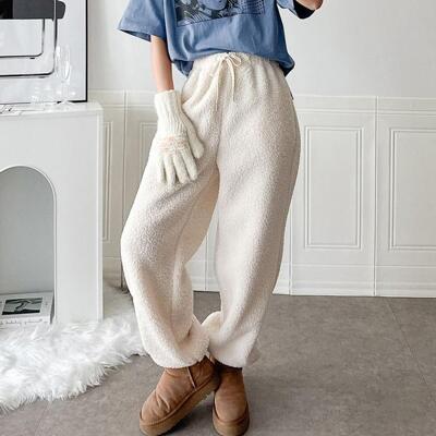 [패션플러스][다잇템]여자 FW 넓은 한파바지 조거 덤블 양털 바지_3 (32682748)(561642_32682748)