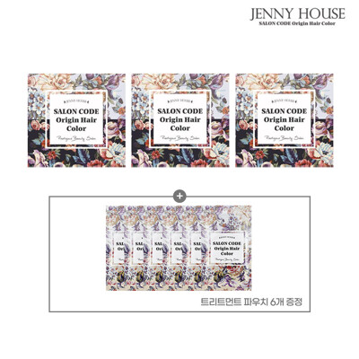 [패션플러스][제니하우스]제니하우스 살롱코드 오리진 헤어컬러 염색약 홈쇼핑 염색제 3개+트리트먼트 6개 세트(562202_20240716001)