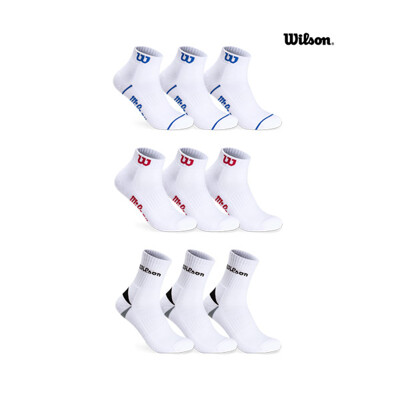 [패션플러스][윌슨][윌슨] 남성 여성 3PACK 스포츠쿠션 발목/중목/크루삭스 테니스 운동 양말세트(566261_202306_faple_wilson3)