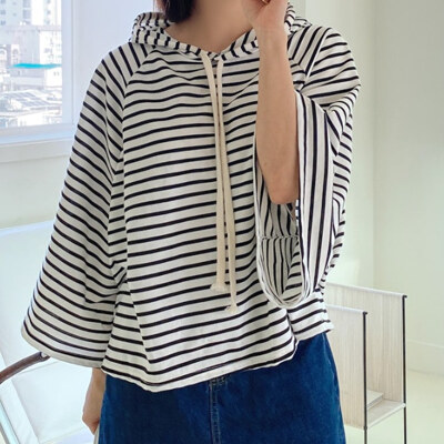 [패션플러스][디작소]여성 가을 겨울 단가라 오버핏 판초 후드티(566329_5006663177)