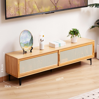 [패션플러스][디작소]투 도어 대나무 티브이 수납장160cm(오크)(566329_5007139671)