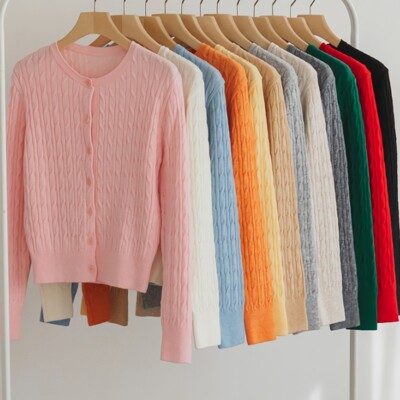 [패션플러스][디작소]여성 아델 케이블 라운드 니트 가디건(566329_5009314830)