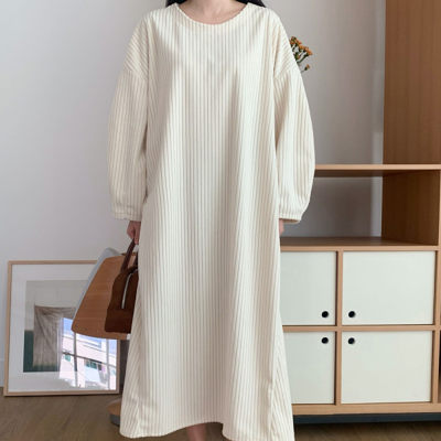 [패션플러스][브이와이][VY] 여자 왕골지 퍼프 롱원피스_OP20320(568134_OP20320)