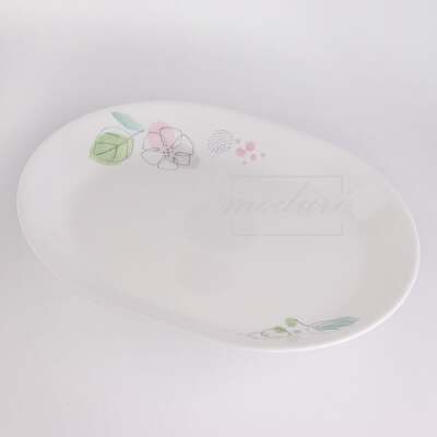 [패션플러스][브이와이]텔멜로디 타원 대접시 손님접대접시 식기 그릇(568134_VCI4L091)