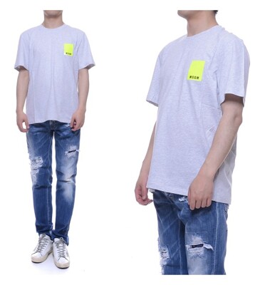 [패션플러스][MSGM]20SS 남성 네온 반팔티 (2840MM233_207096_94_20S)(571855_2840MM233_207096_9467)