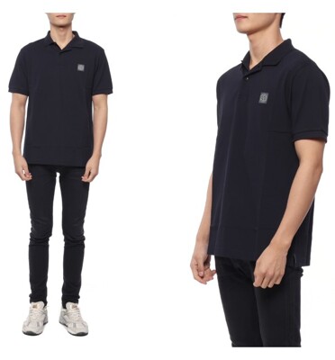 [패션플러스][스톤아일랜드]23FW 남성 로고 패치 폴로 반팔티셔츠 (791522R39 A0020 23F)(571870_791522R39_A0020_23F67)
