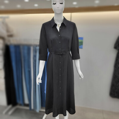 [동광인터내셔날][패션플러스][비지트인뉴욕]제천벨트턱장식카라셔츠 원피스 VB7OP70_US(572308_VB7OP70_US)