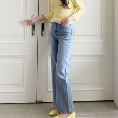 [패션플러스][미라클세븐]히든밴딩청바지 라이트블루 스판 하이웨이스트 통일자(572630_KDP8687)