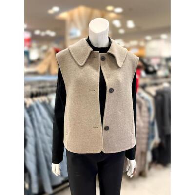 [패션플러스][트리아나]소고 세이브존01 카라넥 핸드메이드 울 혼방 베스트 TI4VA01_GY (44304135)(572881_44304135)