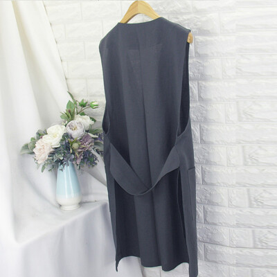 [패션플러스][쿨젠]yru_린넨 뒷비죠 조끼 VOT사파리조끼,면조끼,롱베스트,정장베스트(572969_LG20250613077992)