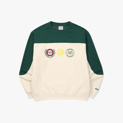 [패션플러스][데피]디아도라긴팔티 KQJ D5323LFS22OWH 컬러블럭 맨투맨 OFF WHITE(575199_KQD5323LFS22OWH)