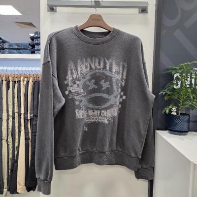 [패션플러스][리트머스]리트머스 HC12 피그먼트 기모 드로잉 맨투맨 티 LP4TU880-075 (41378847)(578134_41378847)