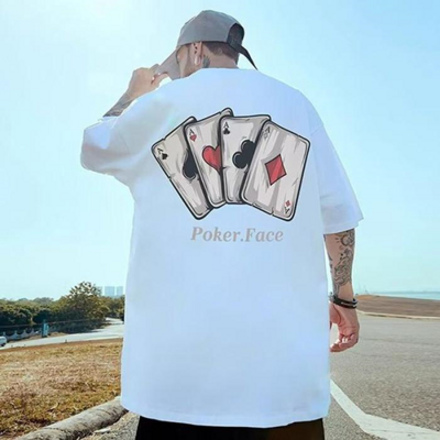 [패션플러스][프로셀러][프로셀러] 남성 프린팅 반팔티 오버핏 포커티셔츠 (17116971)(579850_17116971)