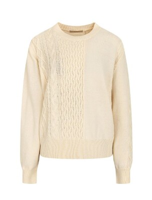 [패션플러스][더아이잗]앙고라 울 케이블 풀오버 니트 IMAA1PO03-1(581219_IMAA1PO03-1)