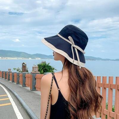 [패션플러스][세븐제이스(7js)][QN3XYU75_58]여름모자 여행 비치모자 리본배색 버킷햇 (39667916)(581267_39667916)