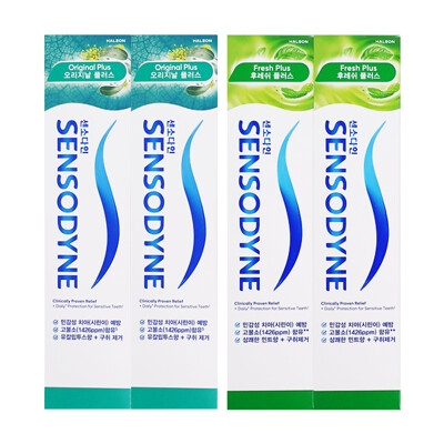 [패션플러스][메디안]센소다인 오리지널 플러스 민감성 치약 100g x2 + 후레쉬 플러스 민감성 치약 100g x2(581558_5016585353)