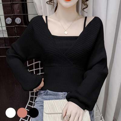 [패션플러스][셀럽하우스]랩스타일 PAAS2465 스퀘어 나시 일체형 퍼프 소매 긴팔티(583093_n613_1_WFG21YV)