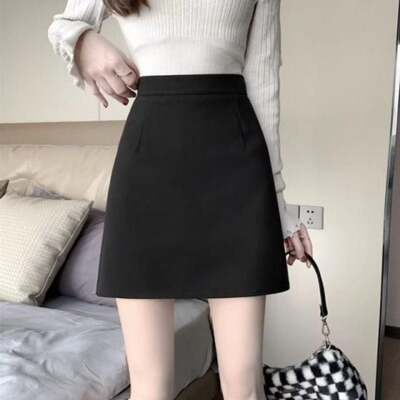 [패션플러스][셀럽하우스]겨울 IODD6641 A라인 윈터 치마 모직스커트 따뜻 하이웨스트 기(583093_n620_25_1_WFGB28L)
