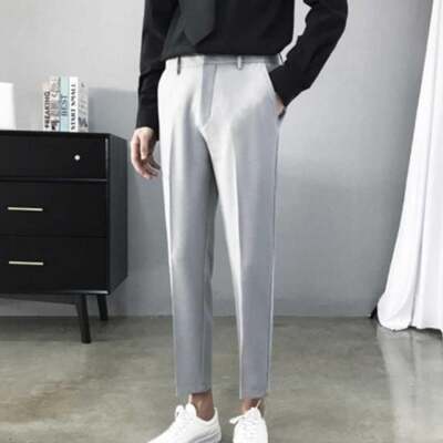 [패션플러스][셀럽하우스]하객 DSRV6005 남자 캐주얼 룩 모임 필수템 정장 슬랙스 코디(583093_n701_25_1_WFGV2BK)