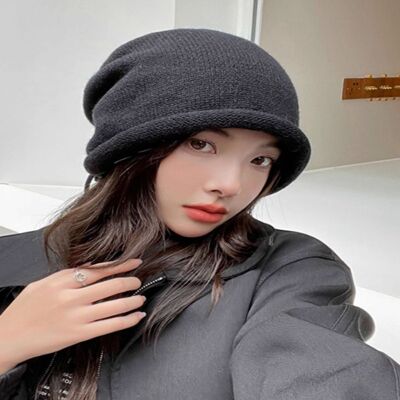 [패션플러스][셀럽하우스]방한모 FWPSFZGY 니트원단 끈 조절 여성 두건 비니모자(583093_n719_25_1_WD4DB46)