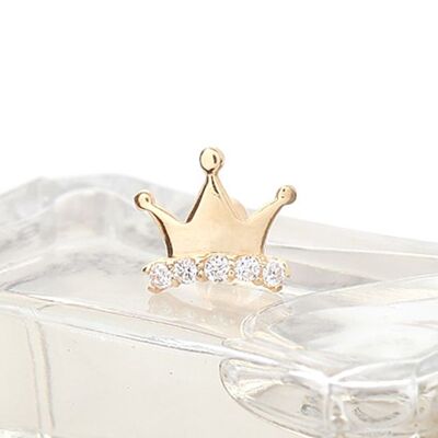 [패션플러스][셀럽하우스]10K WWEOGVJF 금 왕관 크라운 큐빅 골드 피어싱(583093_n801_25_1_W287249)