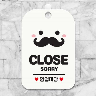 [패션플러스][셀럽하우스]CLOSE PKYYRZUR 영업마감1 걸이형 사각 안내표지판 화이트(583093_n807_25_2_WEBD1DB)