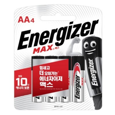 [패션플러스][에너자이저]에너자이저 알카라인 건전지 맥스 AA 4개입_JS(584827_3101011)