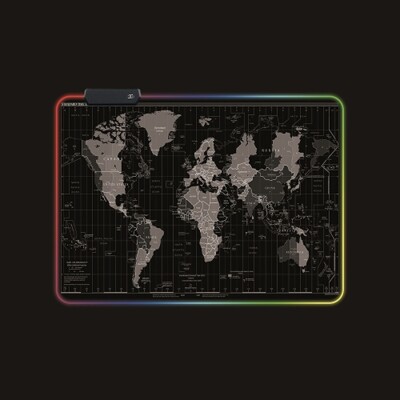 [패션플러스][더블유쇼핑]LED 마우스패드 세계지도 RGB 조명 논슬립 게이밍패드_10972287_588404(588404_10972287_588404)