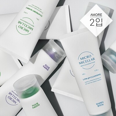 [패션플러스][더블유쇼핑][AP]해피바스 마이크로미셀라 클렌징폼 150g 2입 (옵션)_14076161_588827(588827_14076161_588827)
