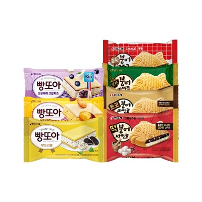 [패션플러스][더블유쇼핑]빙그레 붕어싸만코+빵또아 혼합 30개 / 붕싸(떡4+말차4+초코4+호두3) + 빵또아3종5개_25340116_595095(595095_25340116_595095)