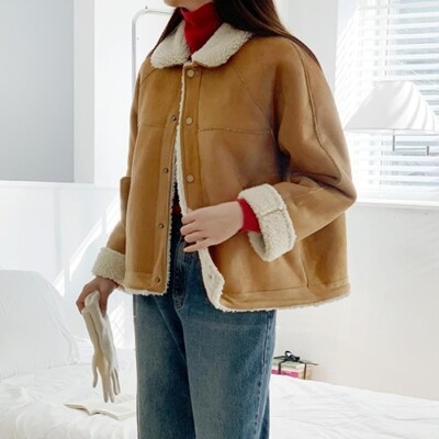 [패션플러스][신상오픈런]|CDJ4C90|모리벨 뽀글이 하프 루즈핏 양털 윈터 여성 카라 재킷_18178156_597559(597559_18178156_597559)