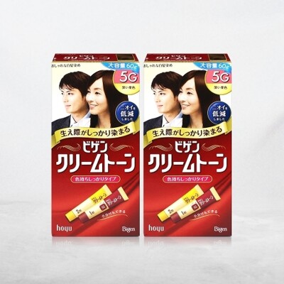 [패션플러스][SK스토아_기타][기타브랜드]비겐크림톤 염색약 대용량 60g 염모제 5G 진한밤색 x 2개_632227(632227_39190776_632227)