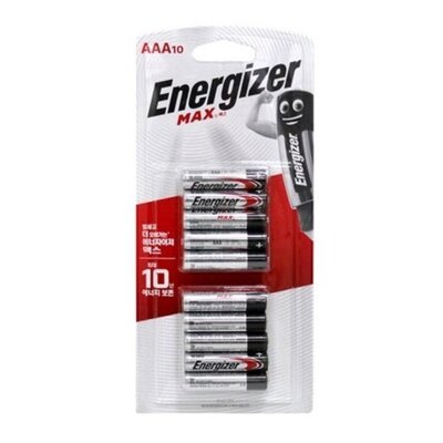 [패션플러스][SK스토아_기타]고품질 에너자이저 알카라인 건전지 맥스 AAA 10개입 E92BP10 일회용 건전지 (1개) WCDD575_635312(635312_56051132_635312)