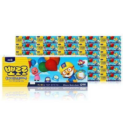 [패션플러스][SK스토아_기타]고품질 (BOX)크린랩 뽀로로 슬라이딩지퍼백(소)20x16x12매_ BOX크린랩 슬라이딩지퍼백 소 W5B43FF_635314(635314_64781075_635314)