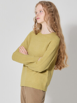 [패션플러스][오조크][패플단독] [오조크(OZOC)] 라운드넥 스카시 레글런 니트 탑 (택가격: 87000원)(643088_167980)