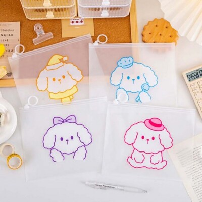 [패션플러스][모노무드]MNO 칼라 바둑이 pvc 비닐지퍼백 구디백 반투명 케이스 세면도구 지퍼백(668313_46544542)