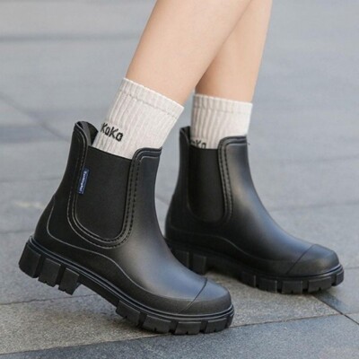 [패션플러스][모노무드]LH-119093 MNO 여성 블랙 베이지 색상 비오는날 짧은 숏 레인 부츠 여자 미들 방마 여성롱 슈즈 장화(668313_59587536)
